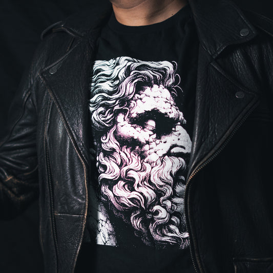 Fallen Titan Greek Statue T-Shirt: Mythology Inspired Streetwear Tee