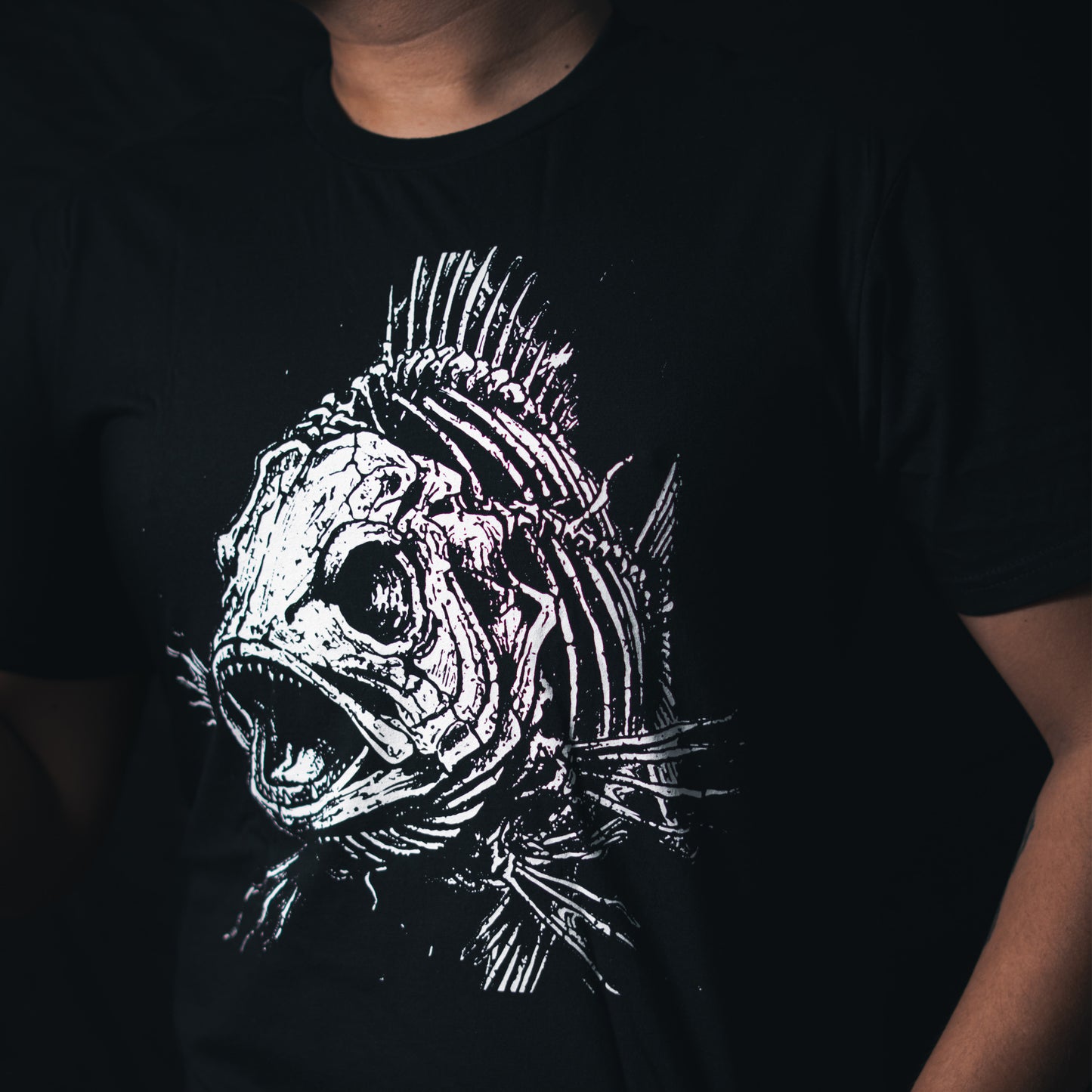 Skeleton Fish Graphic T-Shirt | Unisex Softstyle Cotton Tee