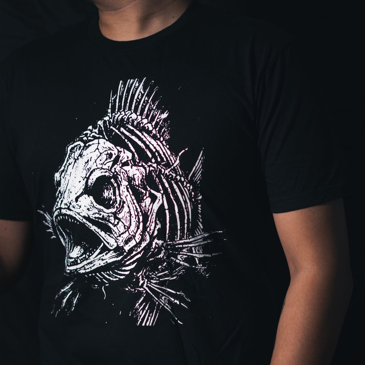 Skeleton Fish Graphic T-Shirt | Unisex Softstyle Cotton Tee