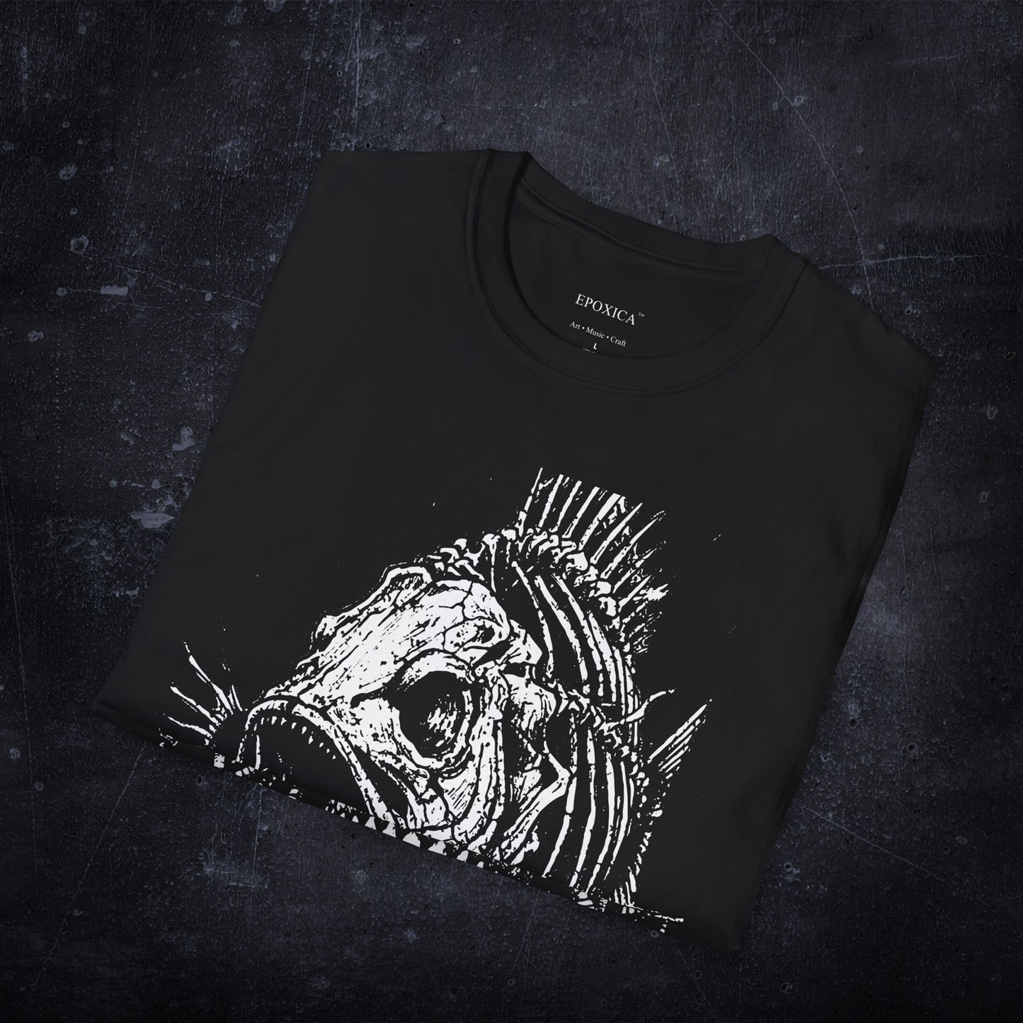 Skeleton Fish Graphic T-Shirt | Unisex Softstyle Cotton Tee